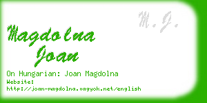 magdolna joan business card
